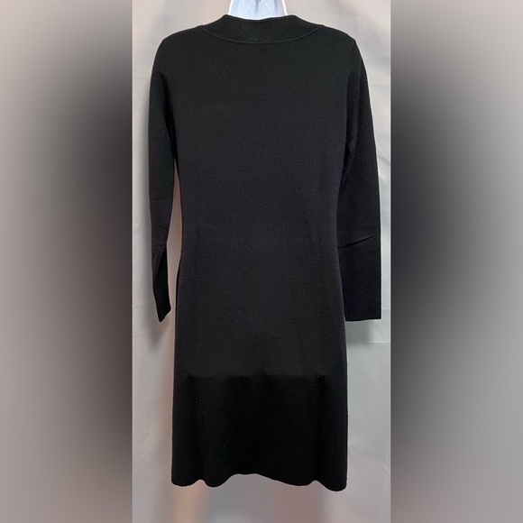 Vineyard Vines Women's Black Merino Wool Blend Lace-up Sweater Dress‎ - Sz Small - Picture 2 of 7